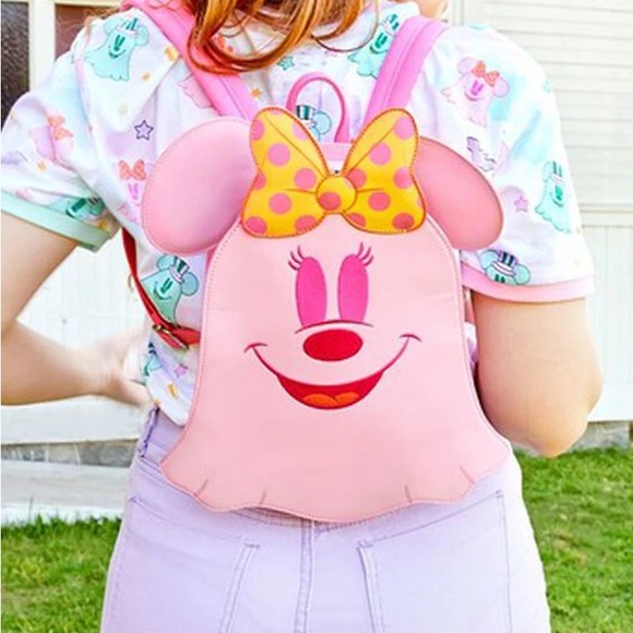 Disney Loungefly Mini Backpack - Pastel Ghost Minnie Mouse Glow-In-The-Dark